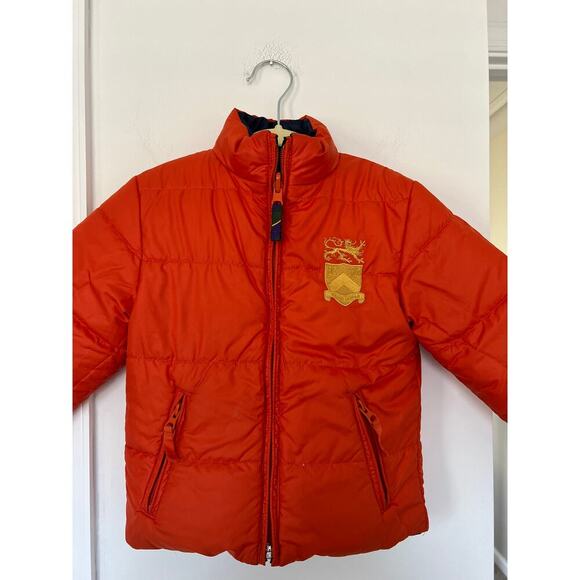 Polo Ralph Lauren Blue and Orange Reversible Down Puffer Coat Jacket - Picture 8 of 8